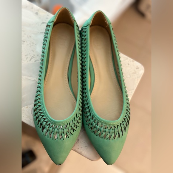 NEW Ollio Women's Ballet Shoe Pointed Toe Weave Comfort - Picture 2 of 2